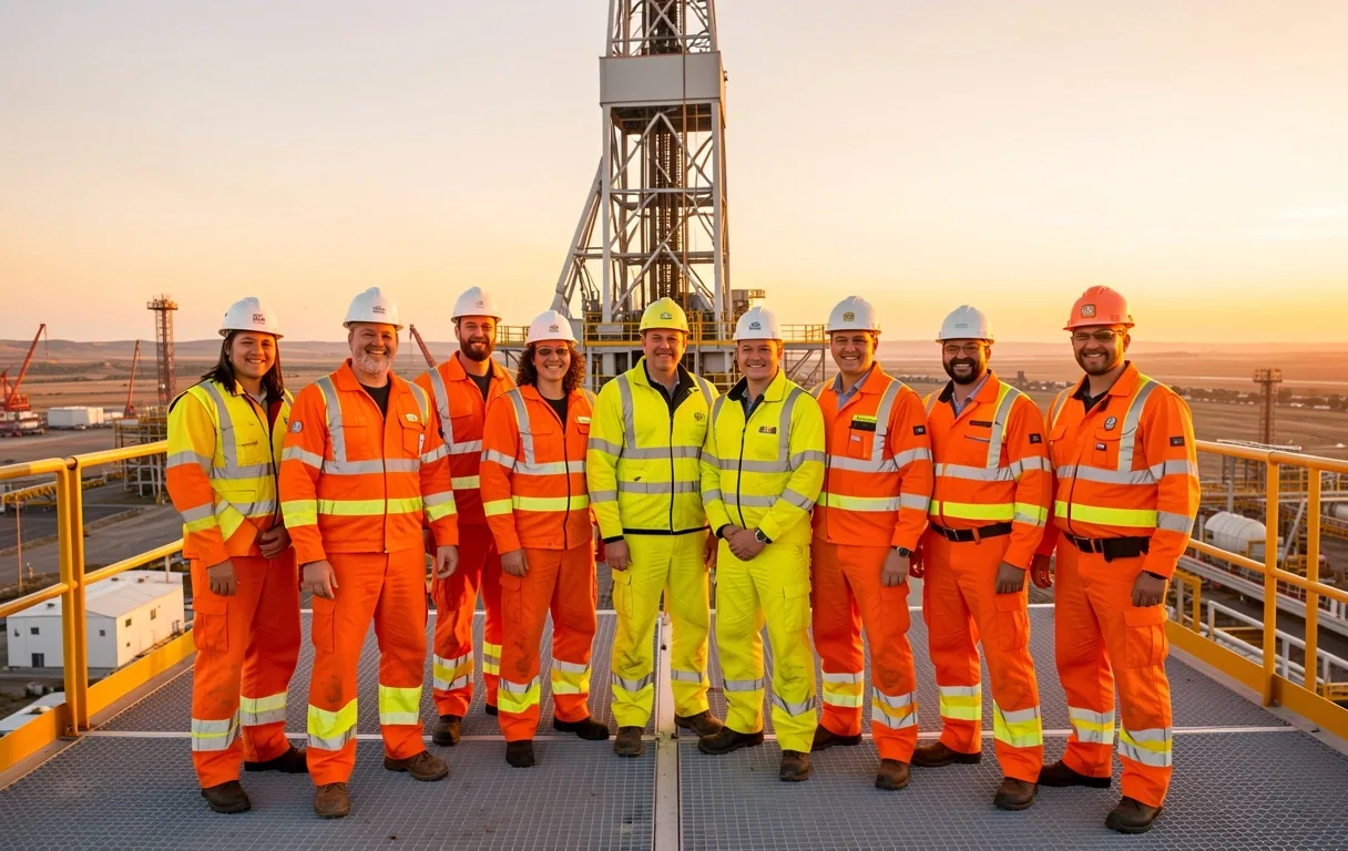 Trabajadores en el sector energético Argentina
