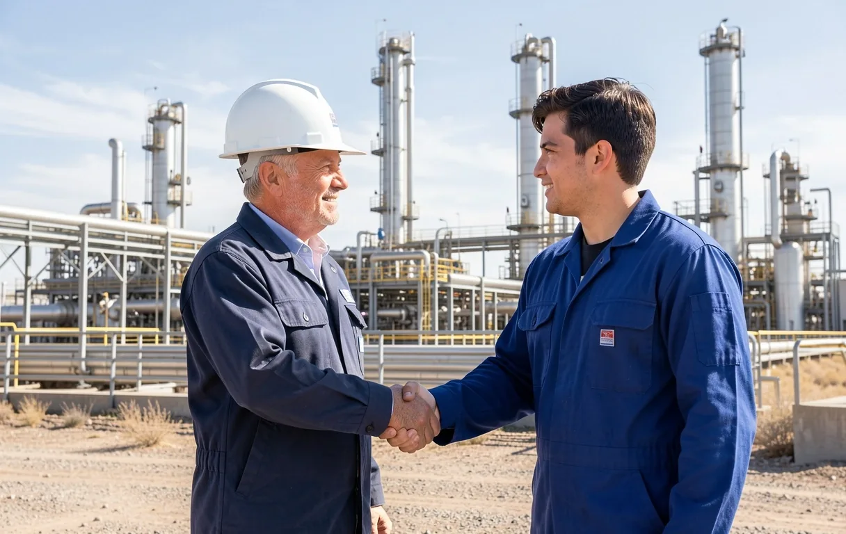 Trabajadores en el sector energético Argentina